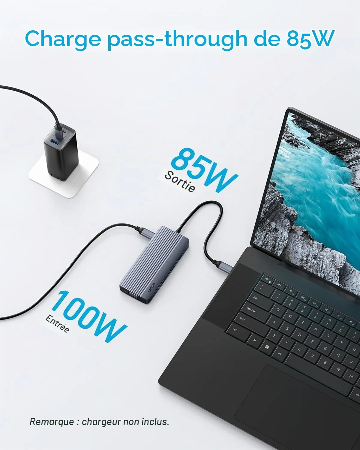 Anker Hub USB-C 10-en-1 A83C2 Double Écran 4K 100W