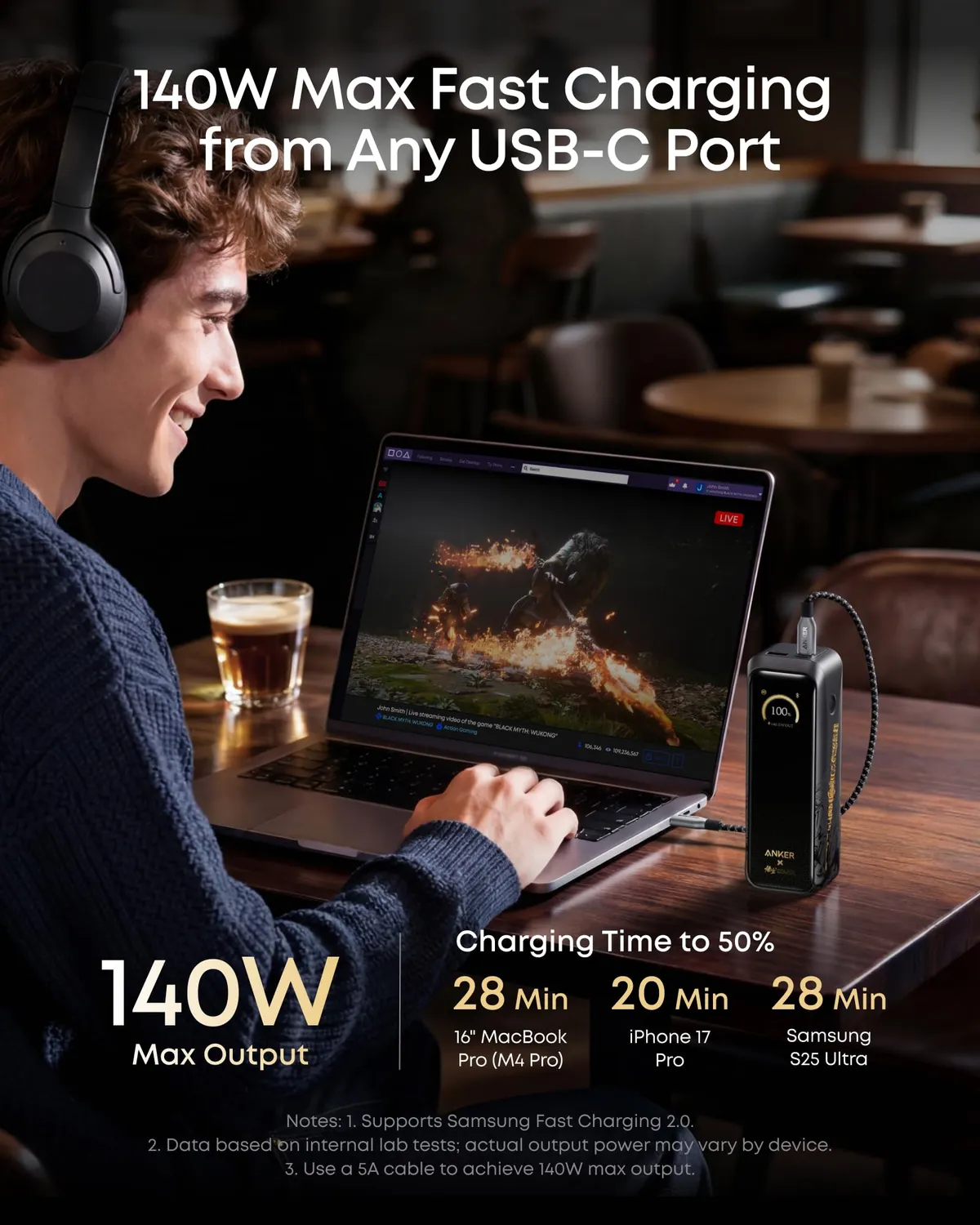 Anker Solix Prime batterie externe 20100 mAh 220W Wukong