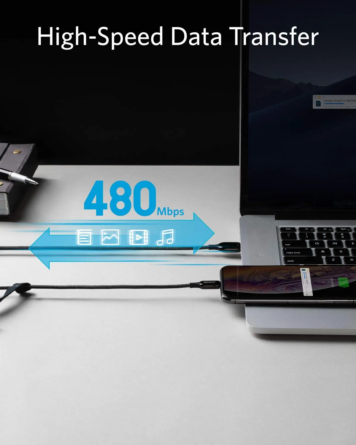 Anker PowerLine+ III A8822 câble Lightning 90 cm MFi