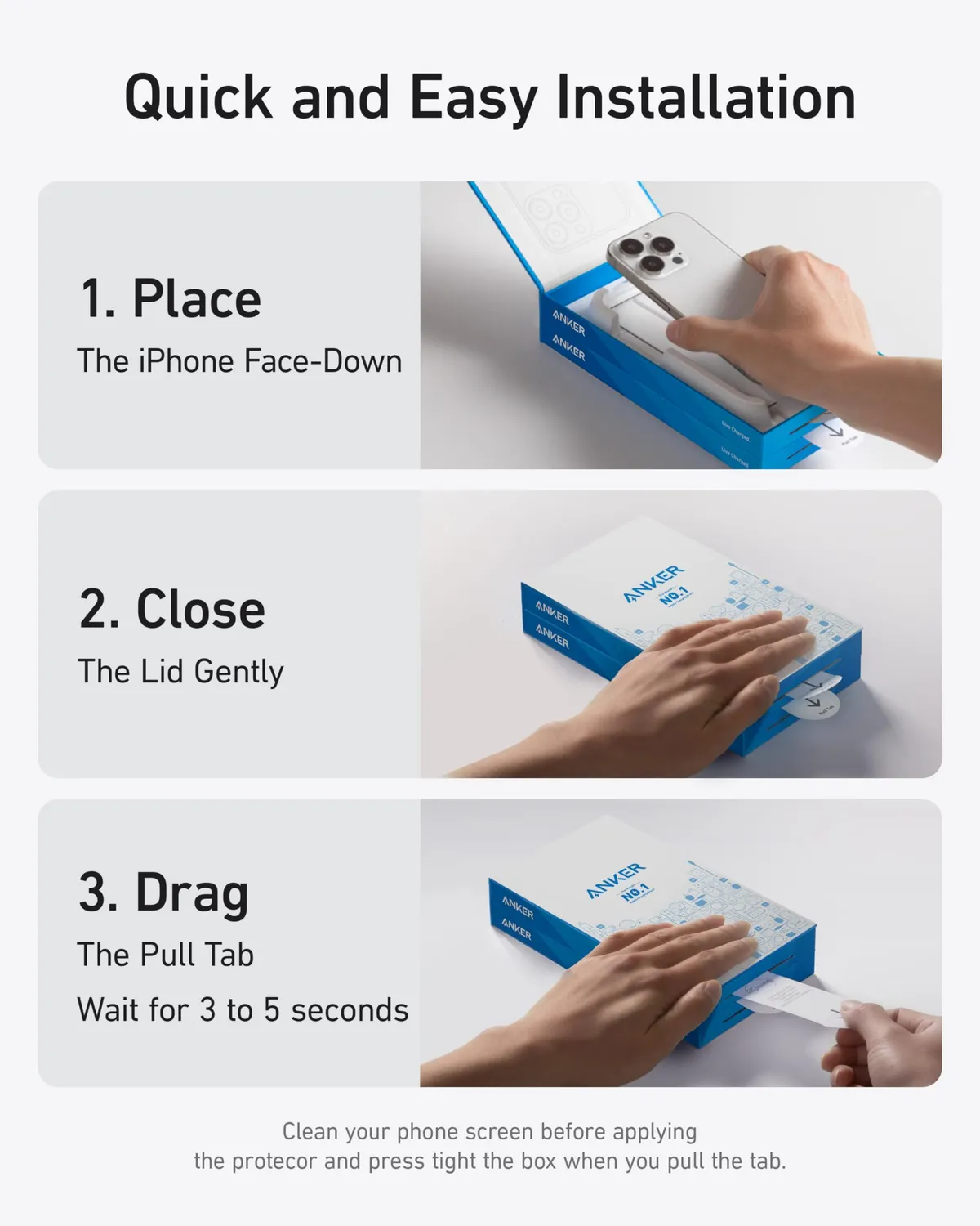 Anker Easy Fit verre trempé lot de 2