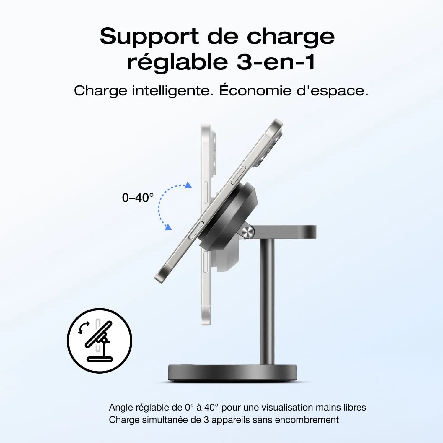 EcoFlow RAPID Mag support chargeur Qi2 3-en-1