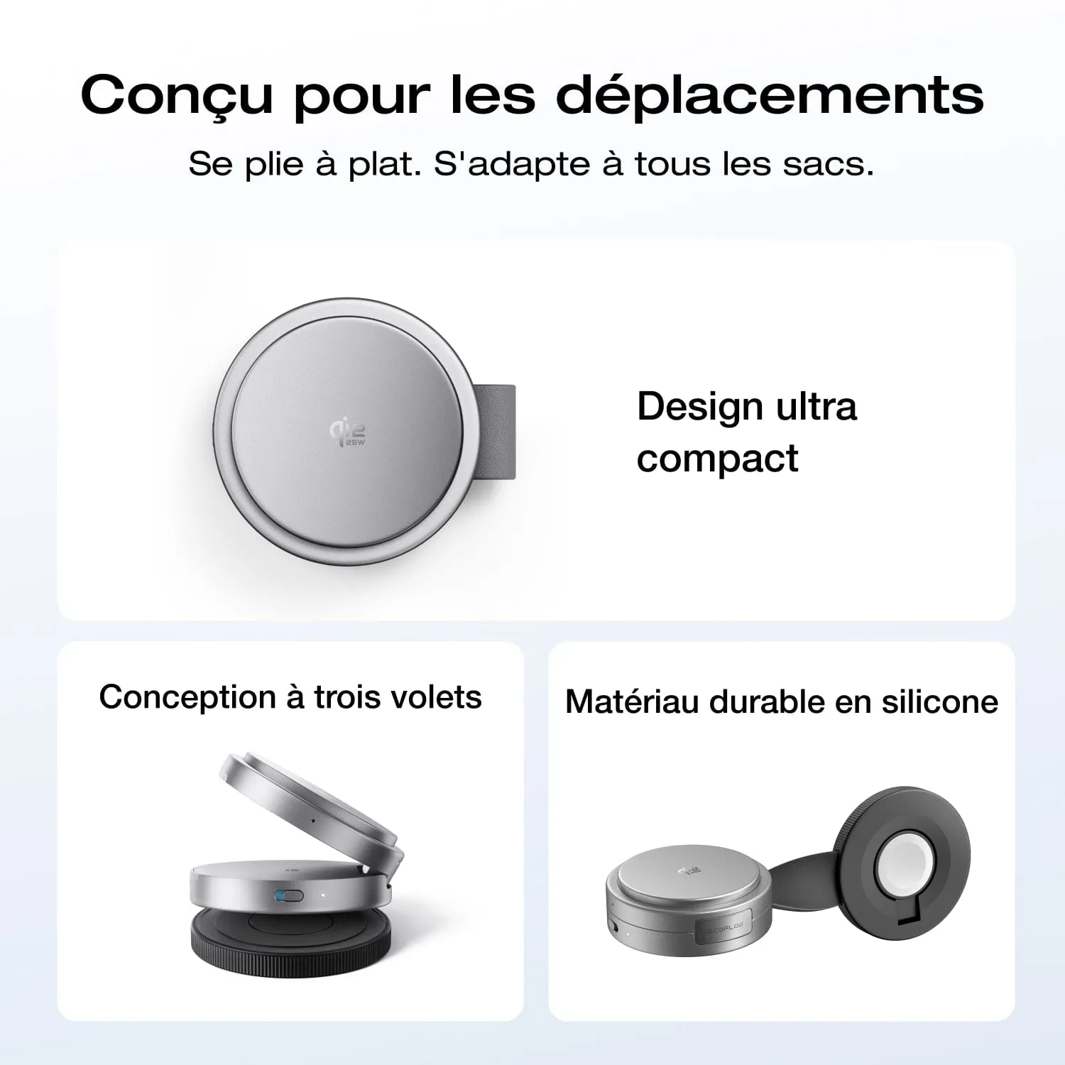 EcoFlow RAPID Mag station recharge sans fil Qi2.2 3 en 1