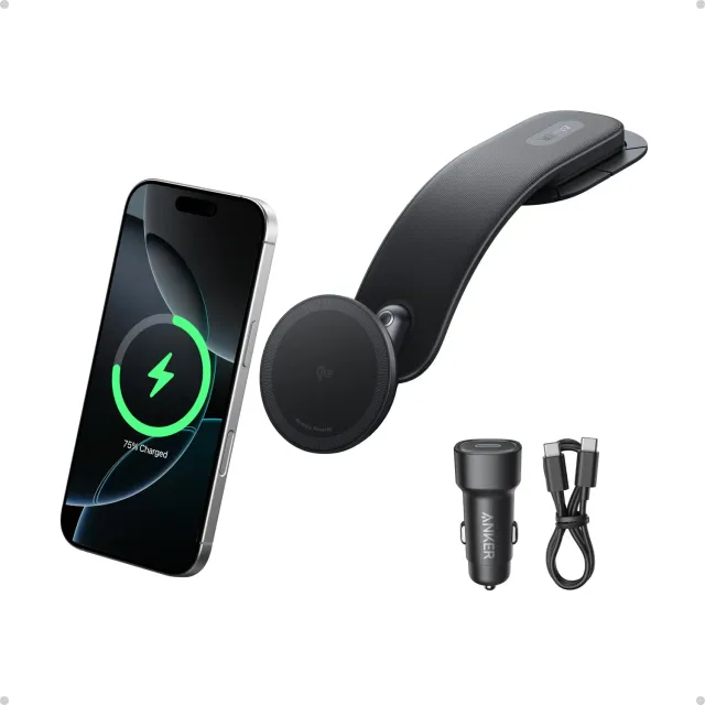 Anker Solix Nano chargeur voiture sans fil Qi2 15W magnétique