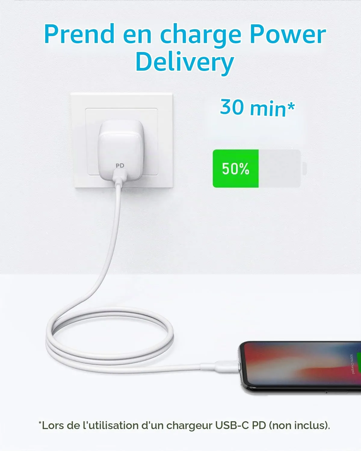 Anker Solix PowerLine II câble USB-C Lightning MFi