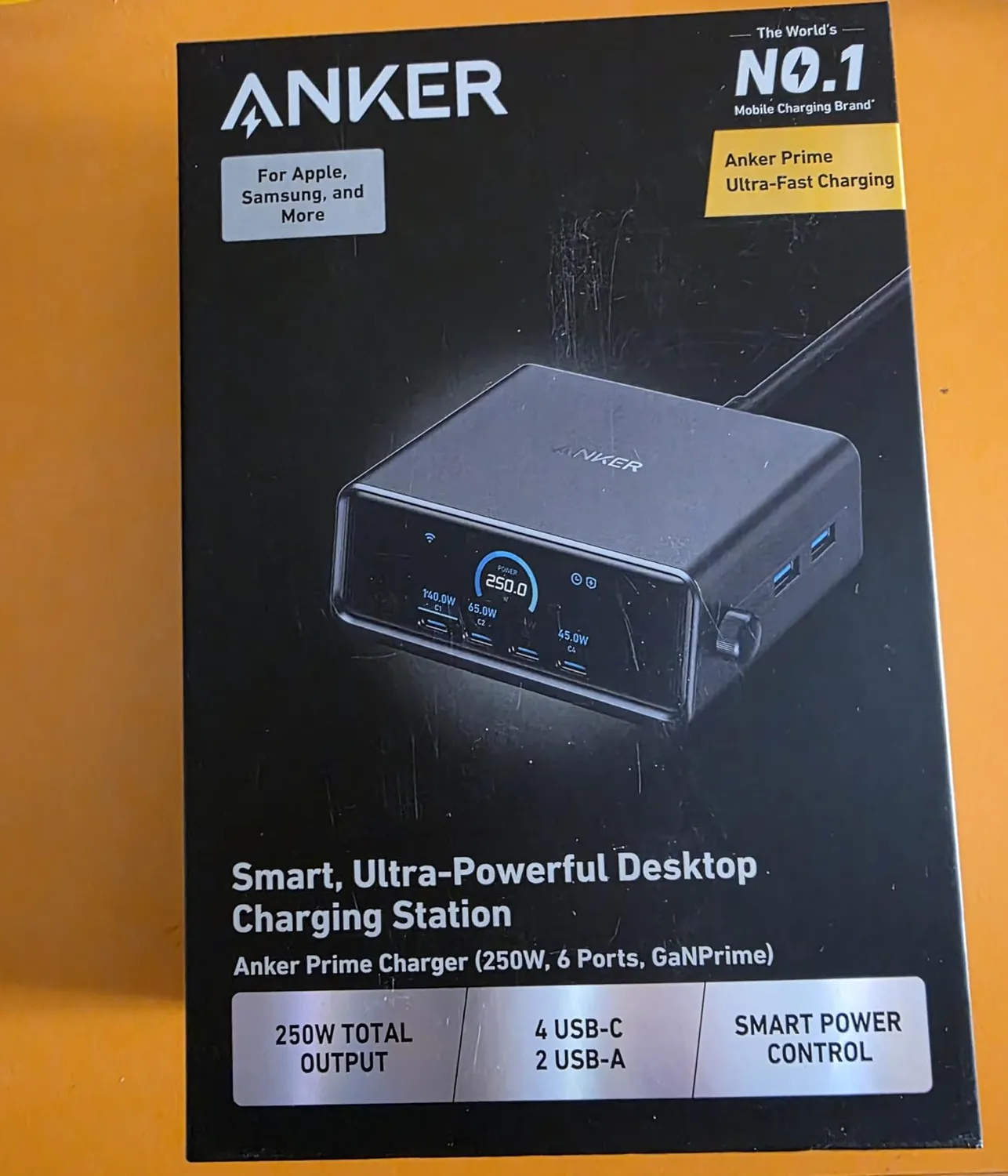 Anker Prime chargeur USB-C 250W 6 ports GaN écran