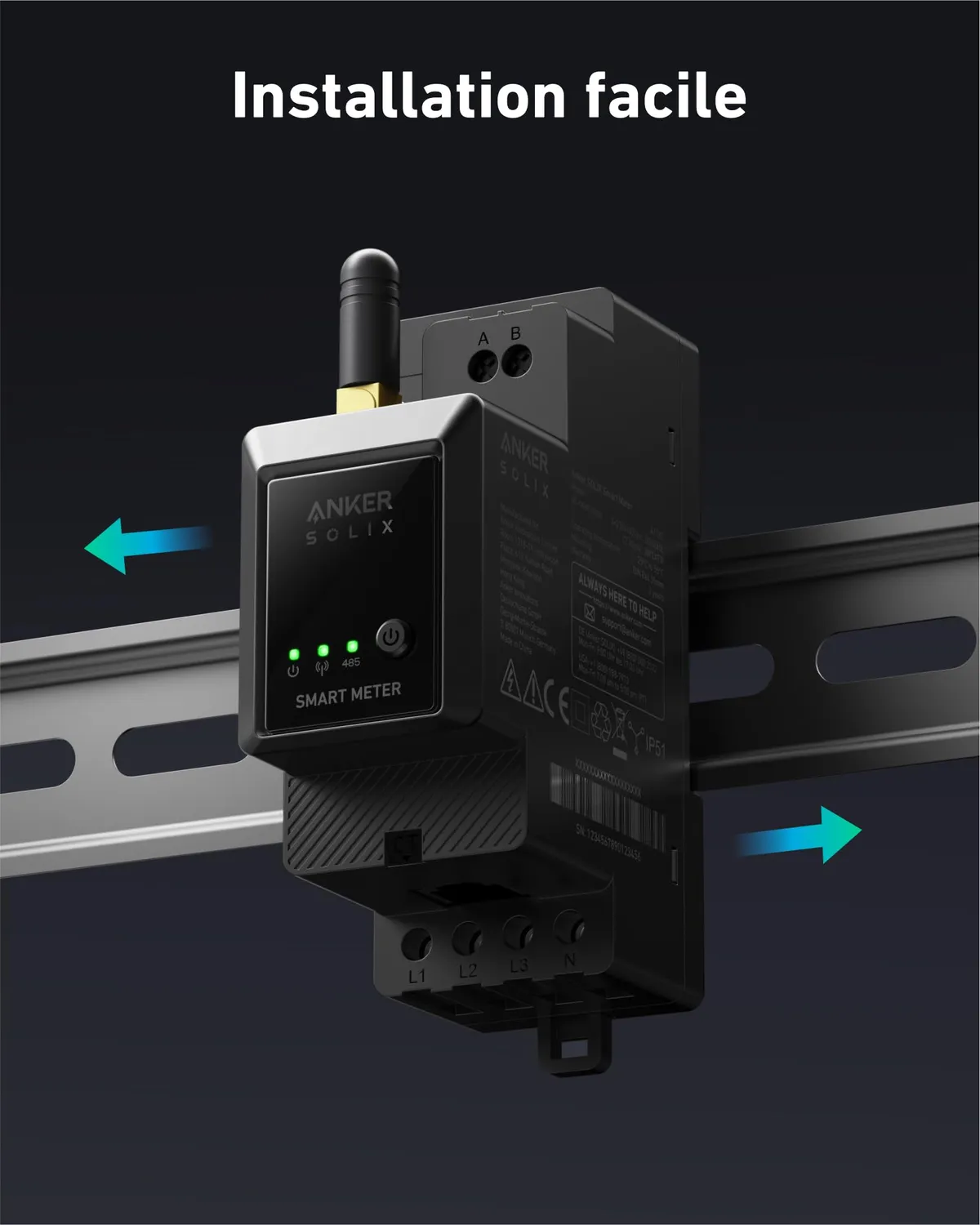 Anker Solix compteur intelligent sans fil Wi-Fi