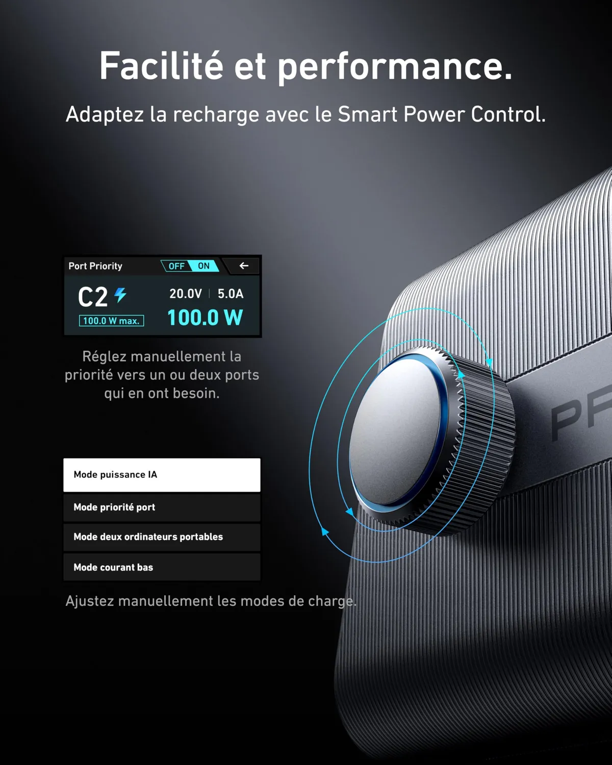 Anker Prime chargeur USB-C 250W 6 ports GaN écran