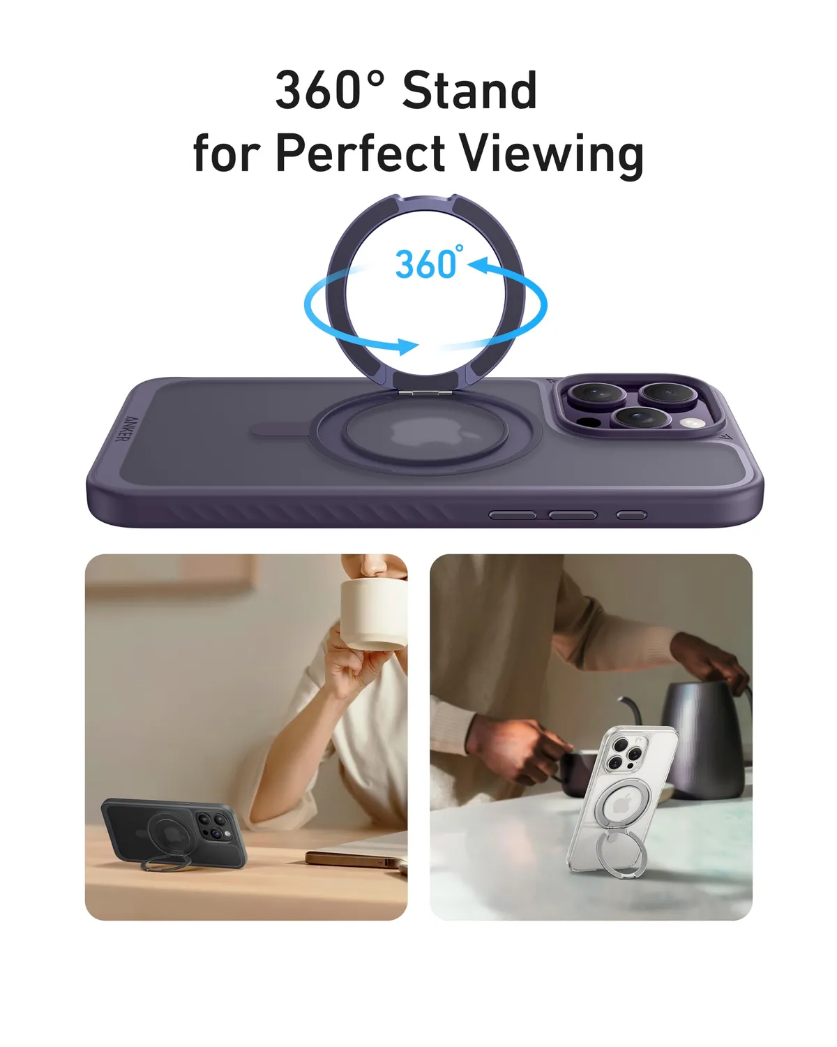 Anker MagGo coque magnétique violet iPhone 14 Pro Max
