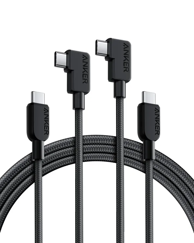 Anker Solix câble USB-C coudé 240W 1,8m lot de 2
