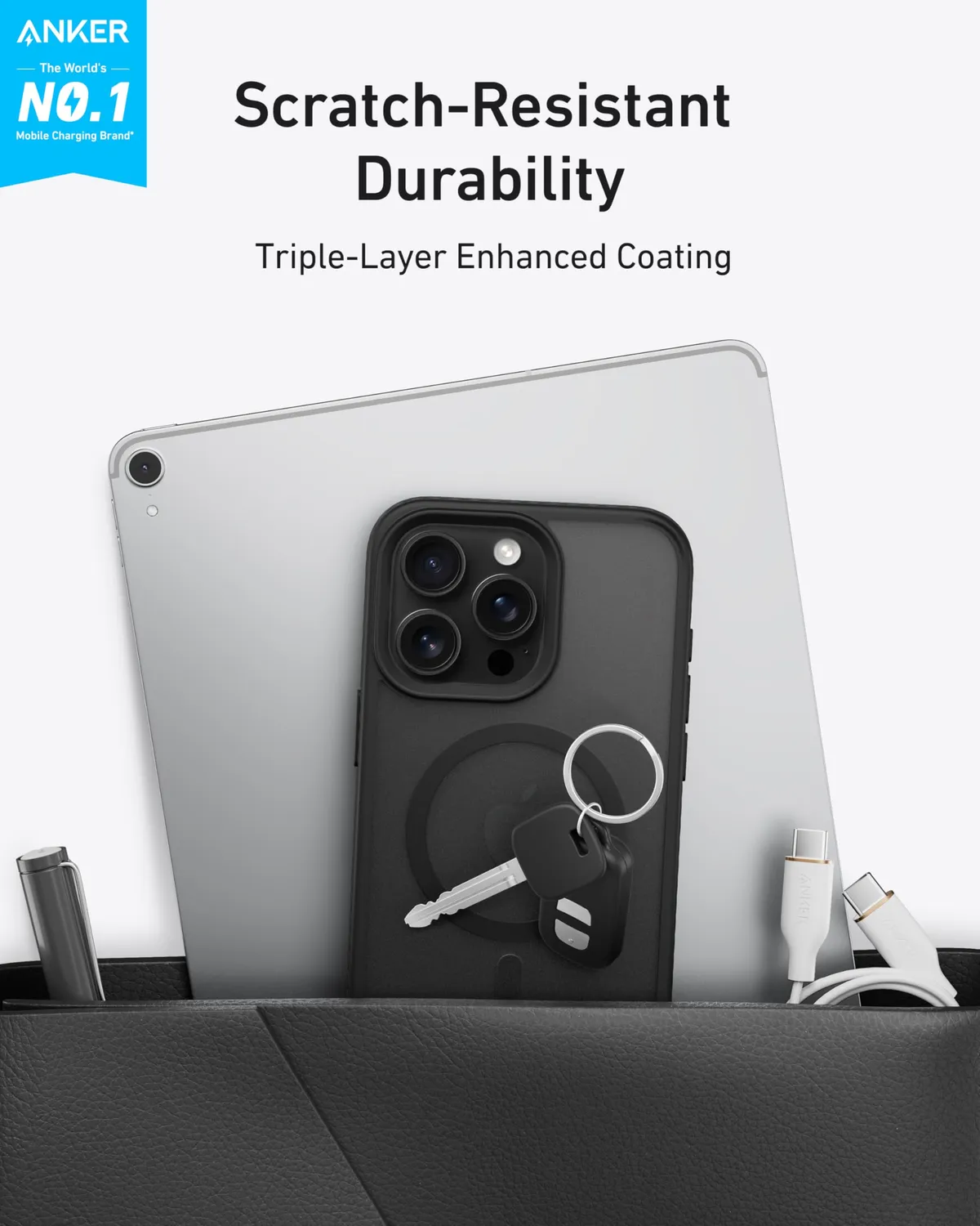 Anker A90H3 coque magnétique mate or rose