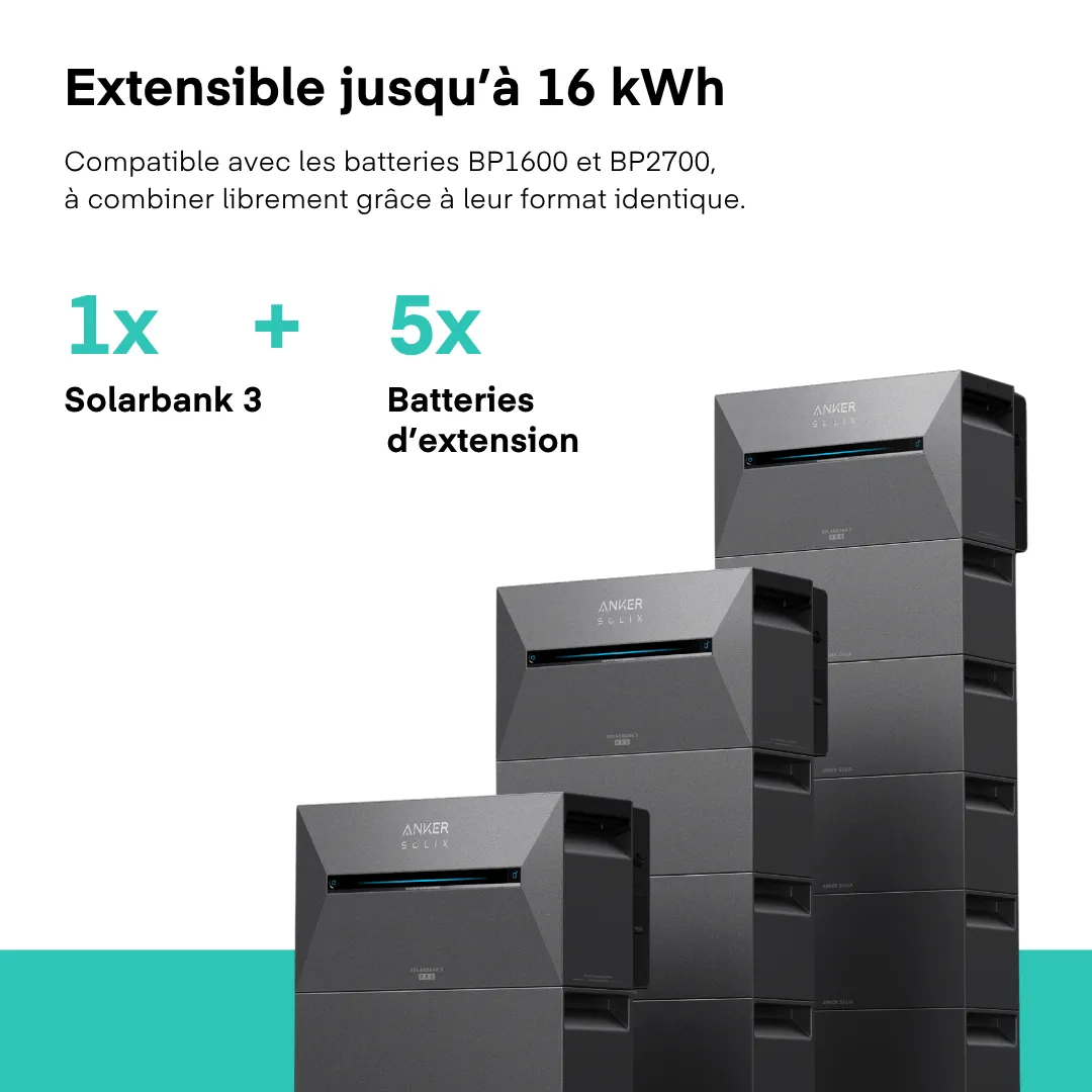 Anker SOLIX Solarbank BP2700 batterie extension 2,7 kWh