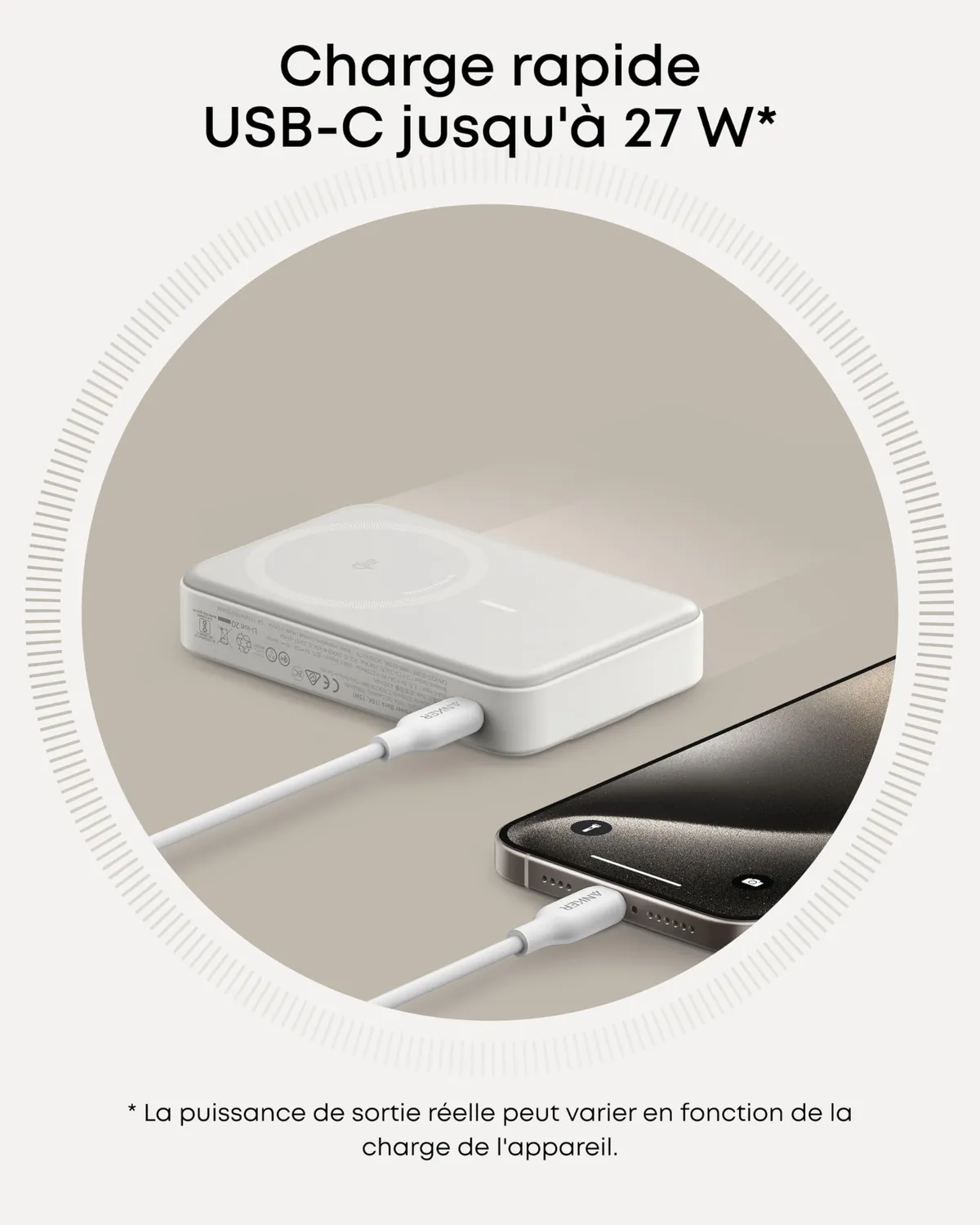 Anker Solix MagGo Qi2 batterie externe 10000 mAh 15W