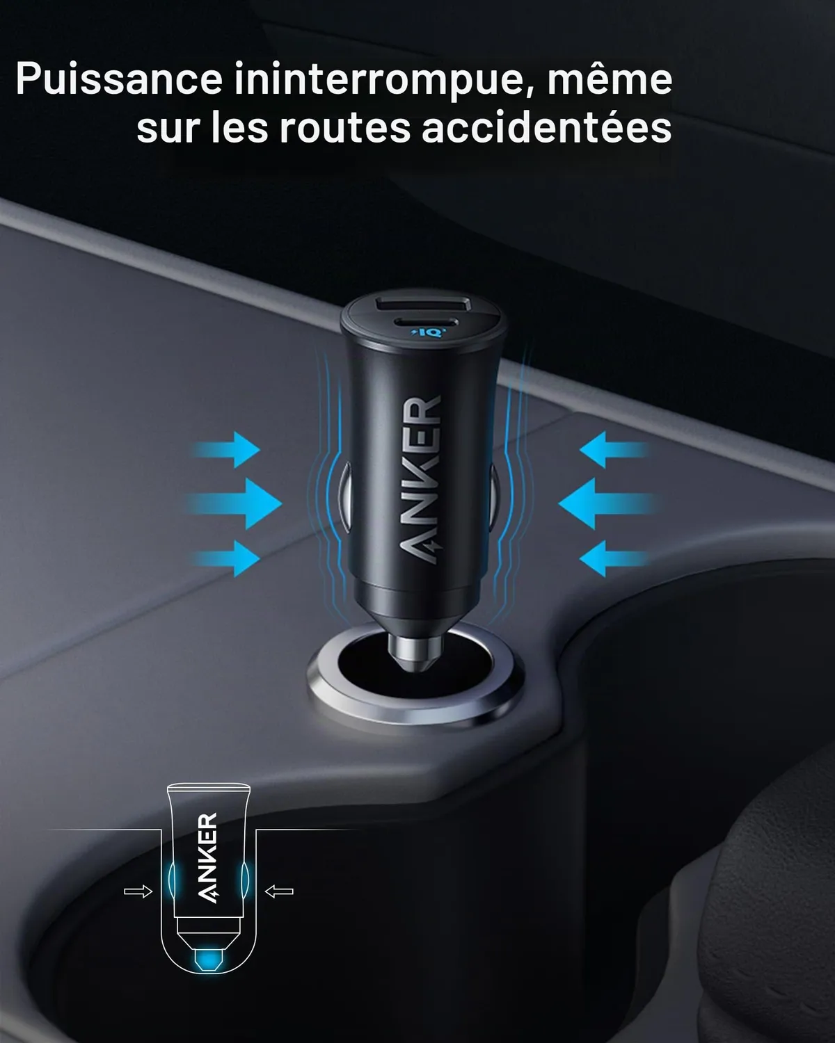 Anker Solix chargeur allume-cigare USB-C 30 W 2 ports