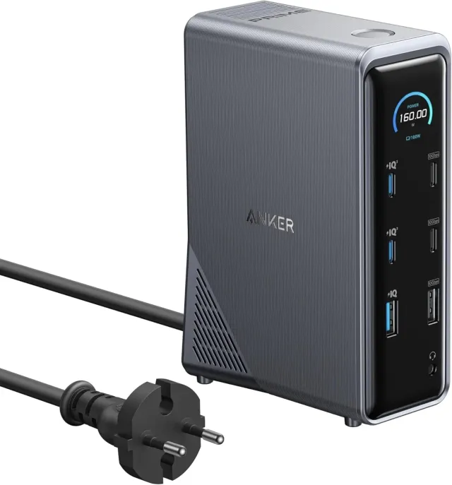 Anker Prime Station Accueil 14 Ports 160W Double 4K 10Gbps