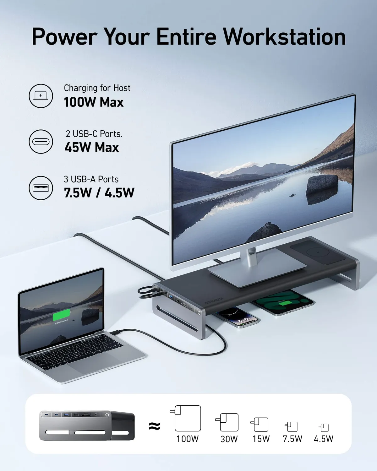 Anker 675 station d'accueil 12-en-1 support moniteur