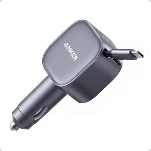 Anker Nano chargeur voiture 75W câble rétractable 75cm