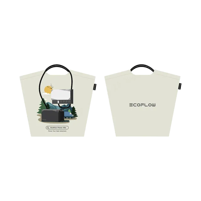Sac écologique brodé EcoFlow tote bag réutilisable