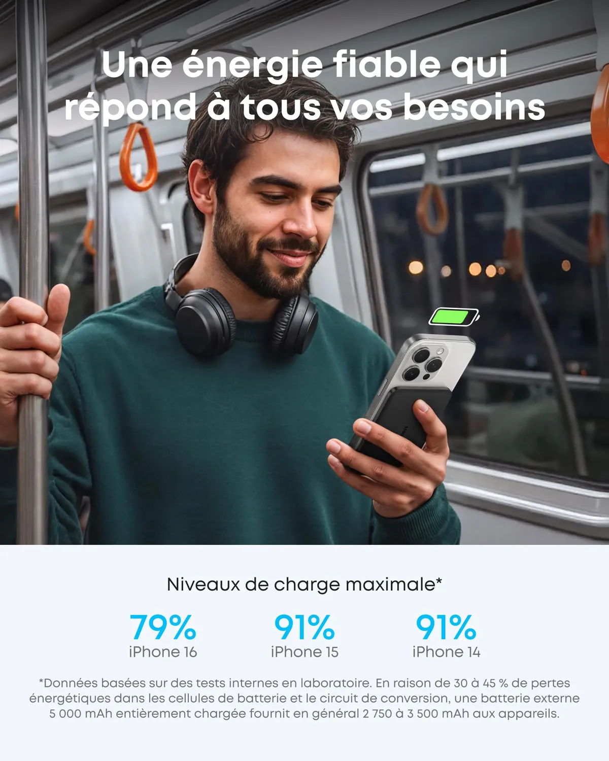 Anker MagGo Nano batterie externe 5000 mAh Qi2 15W