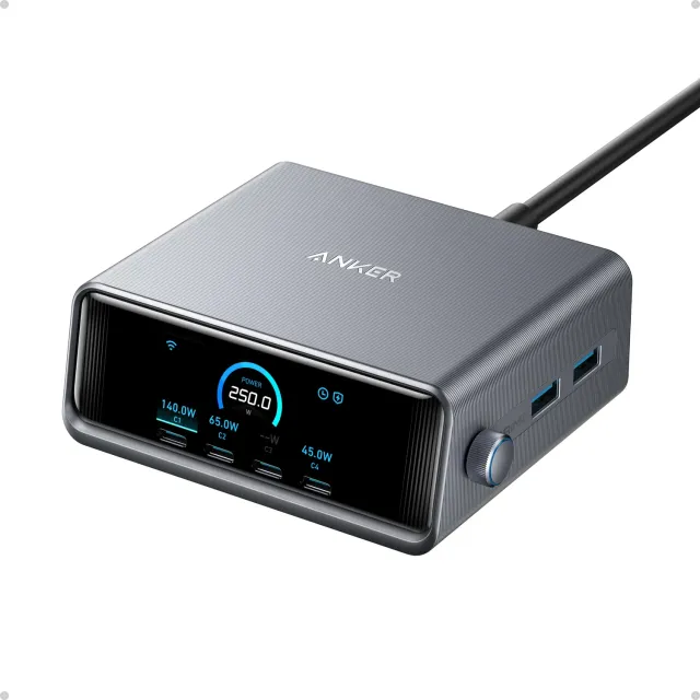 Anker Prime chargeur USB-C 250W 6 ports GaN écran