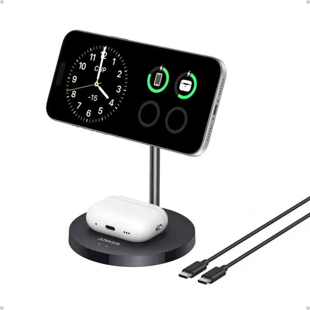 Anker Solix support chargeur induction Qi2 15W 2 en 1