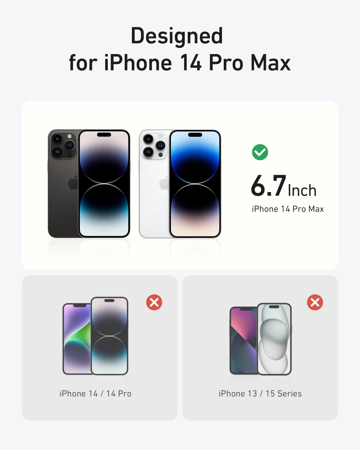 Anker MagGo coque magnétique violet iPhone 14 Pro Max