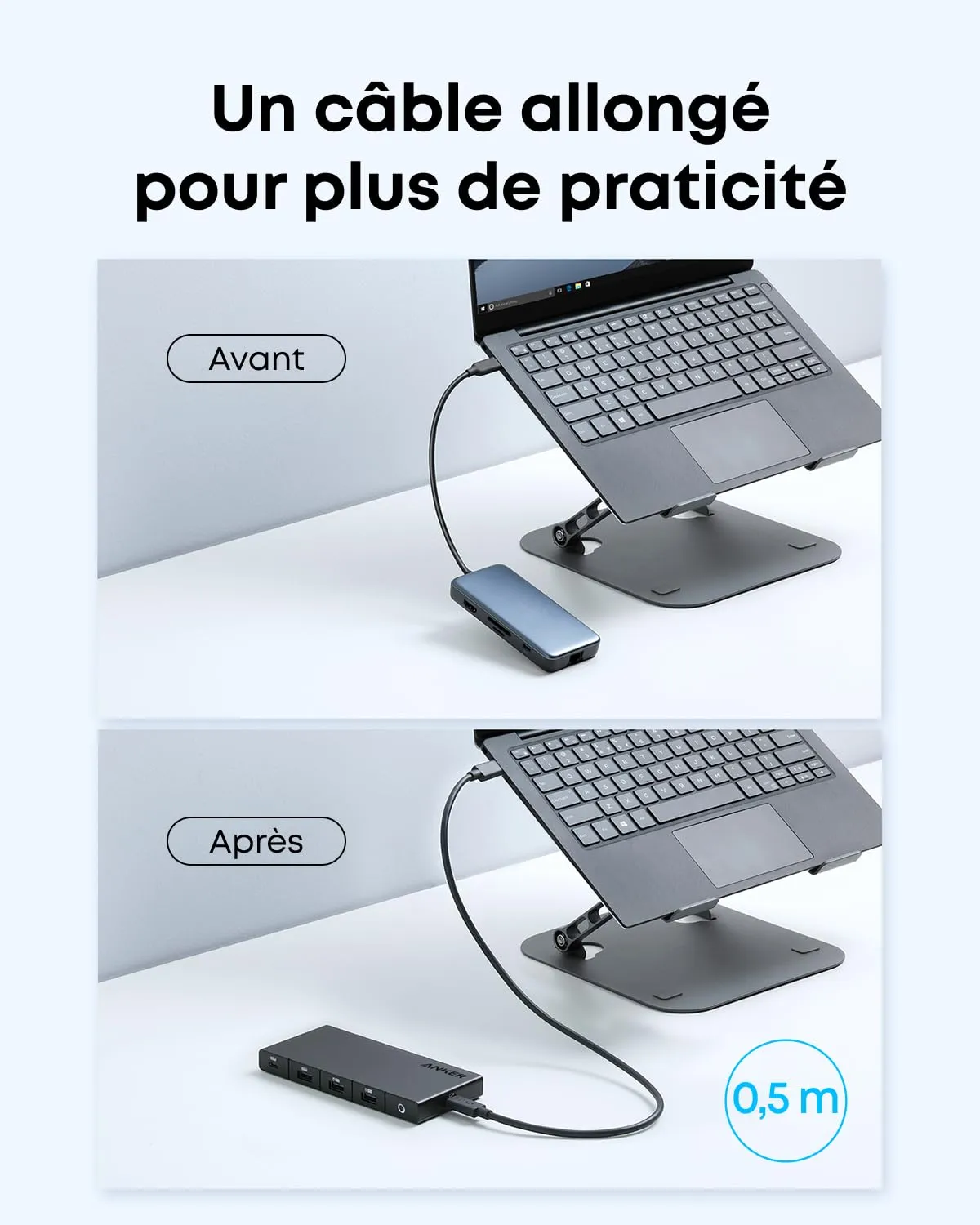 Anker 364 Hub USB-C 10-en-1 double HDMI 4K 100 W