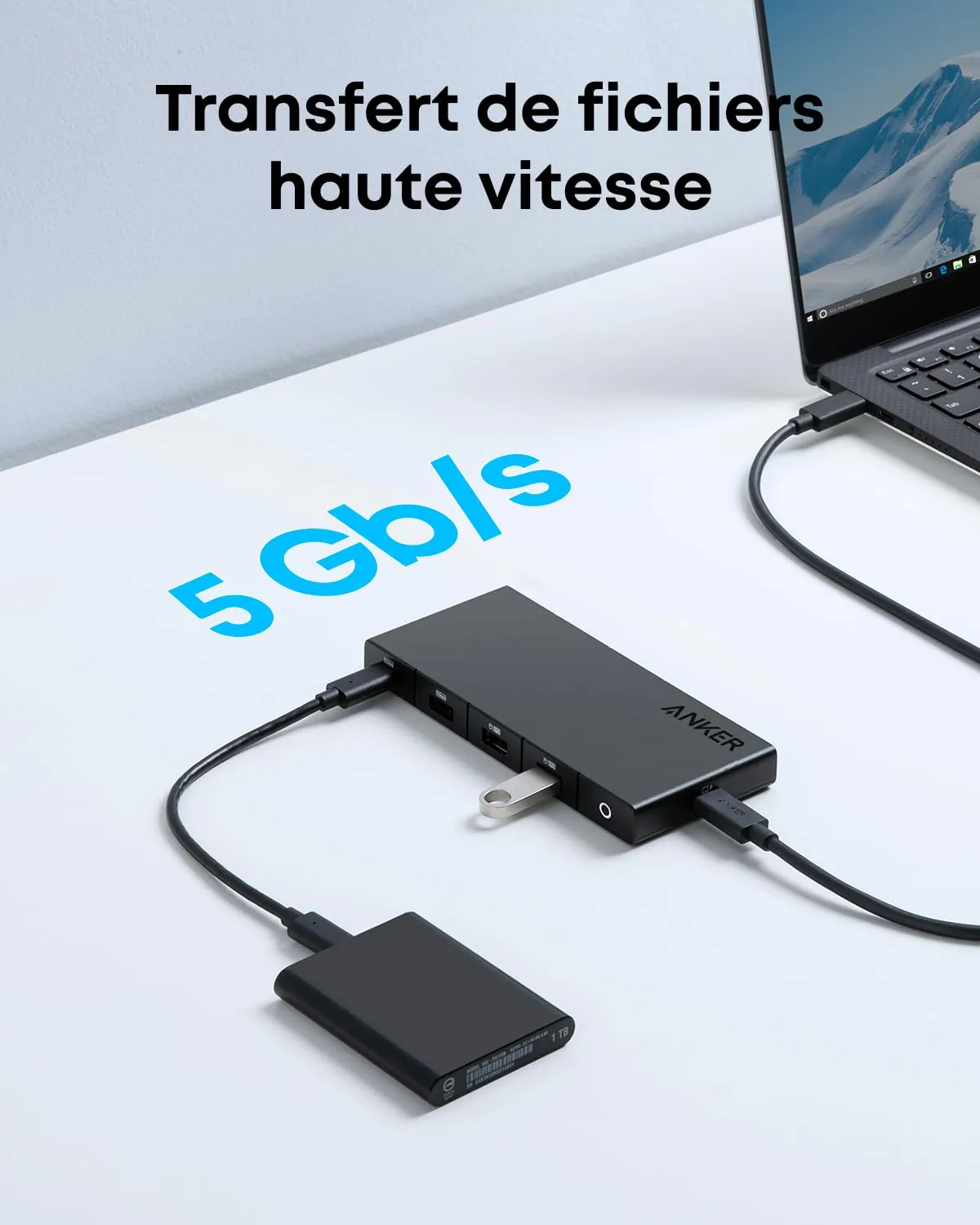 Anker 364 Hub USB-C 10-en-1 double HDMI 4K 100 W