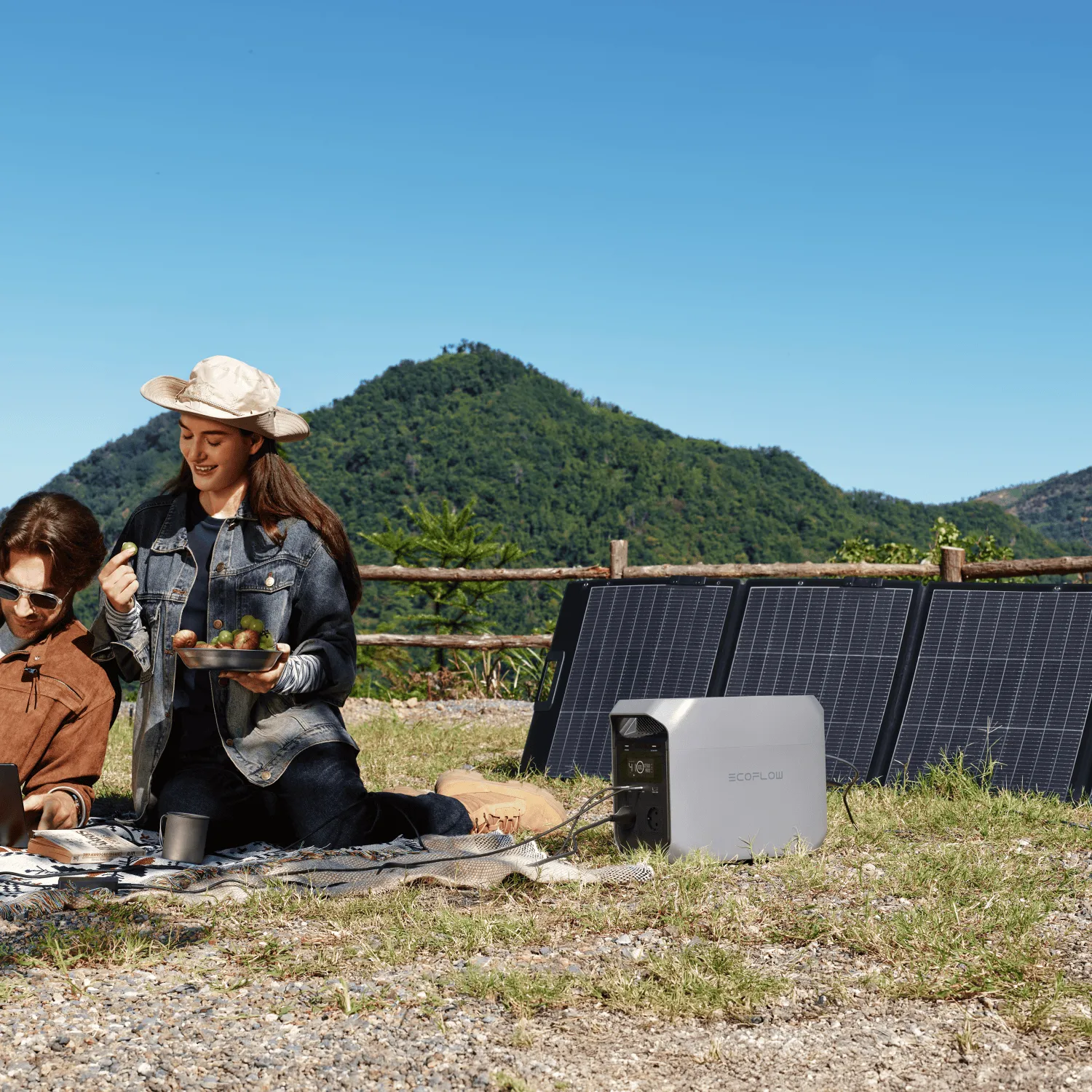 EcoFlow panneau solaire portable léger bifacial IP68