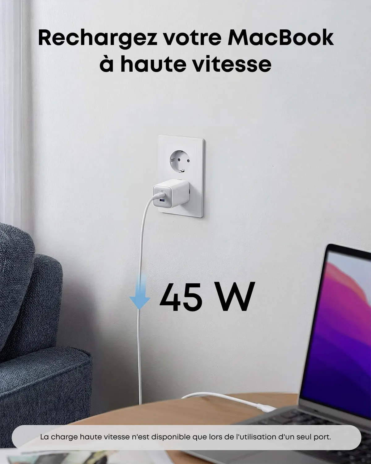 Anker 523 Nano 3 Chargeur USB-C 47W GaN