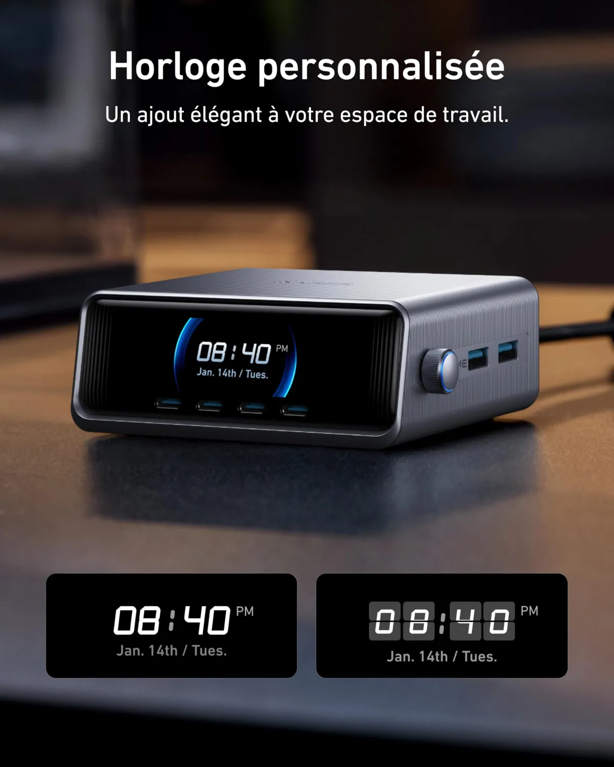Anker Prime chargeur USB-C 250W 6 ports GaN écran