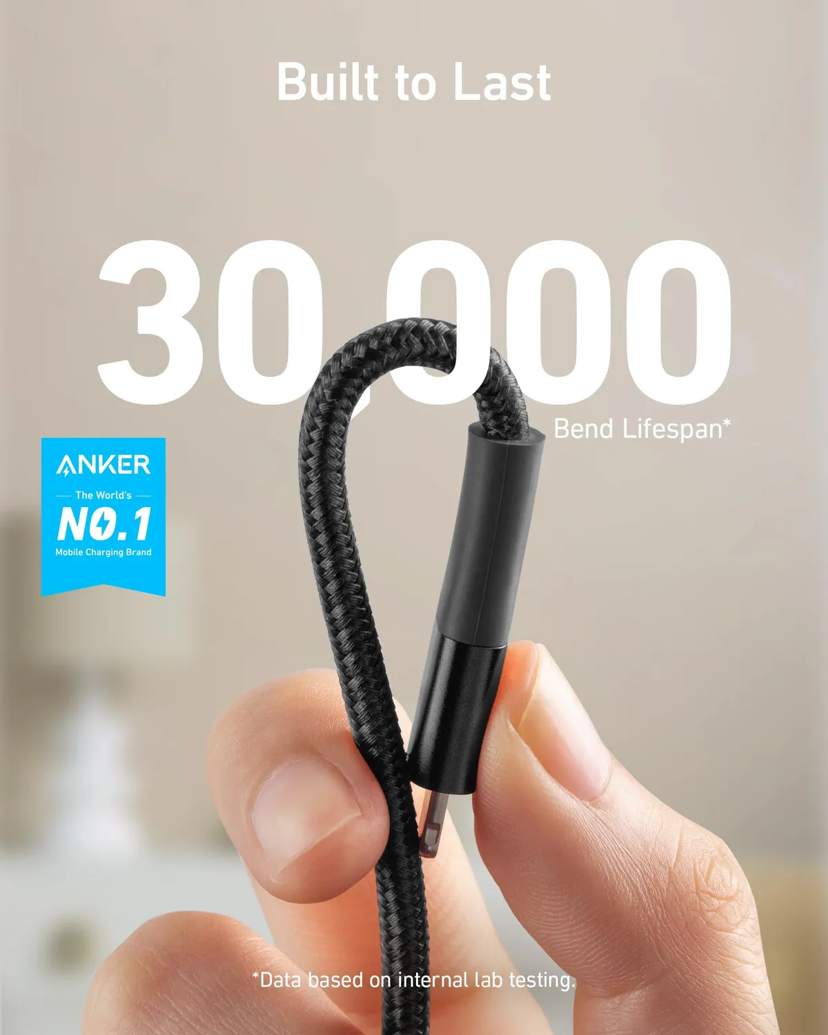 Anker PowerLine+ II câble Lightning nylon MFi