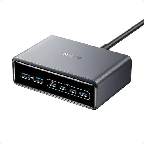 Anker Prime chargeur GaN 200W 6 ports bureau