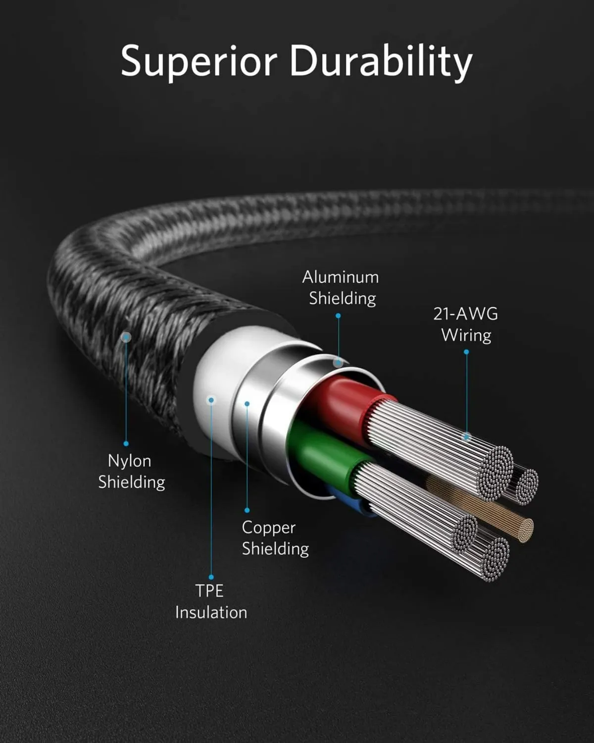 Anker Solix 331 câble USB-C vers Lightning en nylon MFi