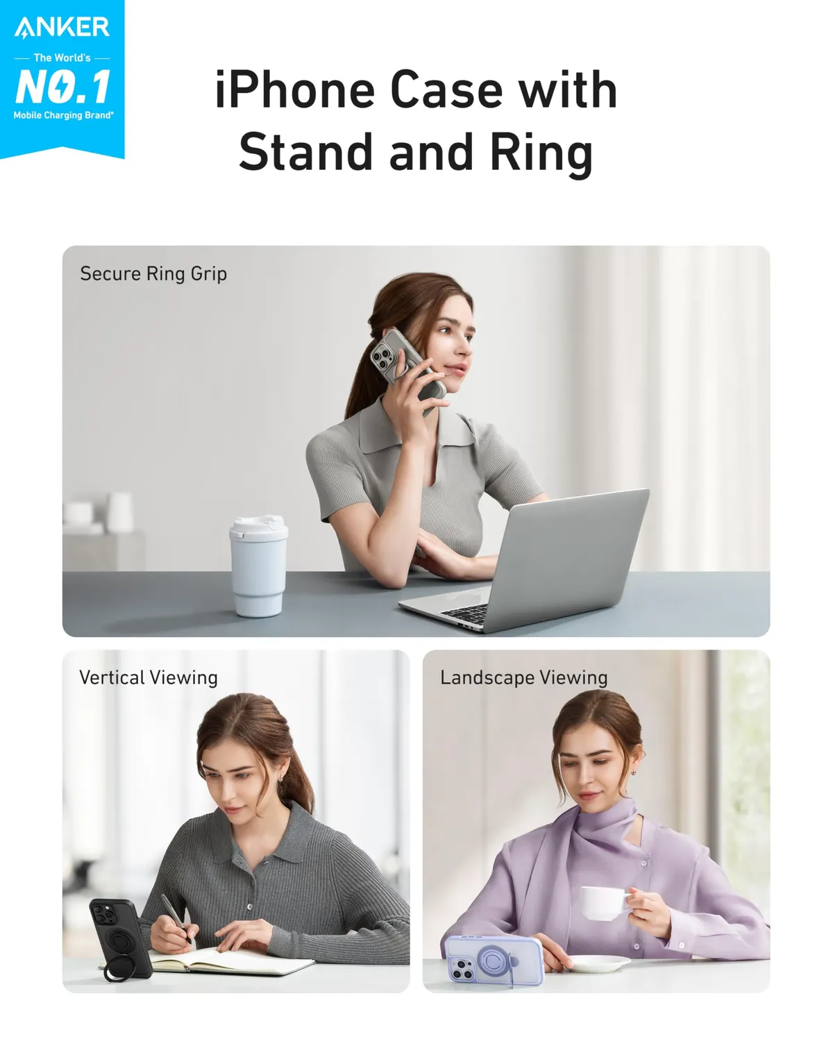 Anker anneau magnétique support iPhone 16
