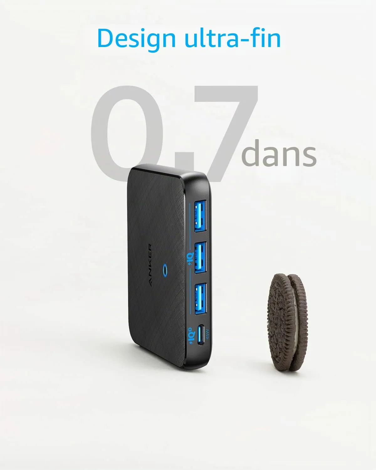 Anker Solix Atom III Slim chargeur USB-C 65W 4 ports GaN