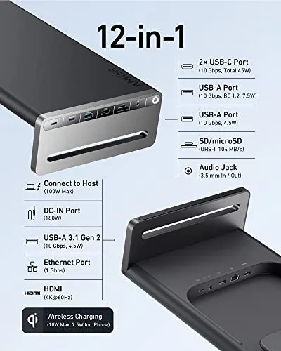 Anker 675 station d'accueil 12-en-1 support moniteur