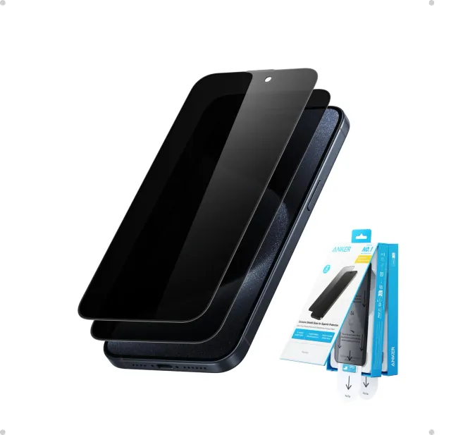 Anker Easy Fit Protection Écran iPhone 15 Pro HD Lot 2