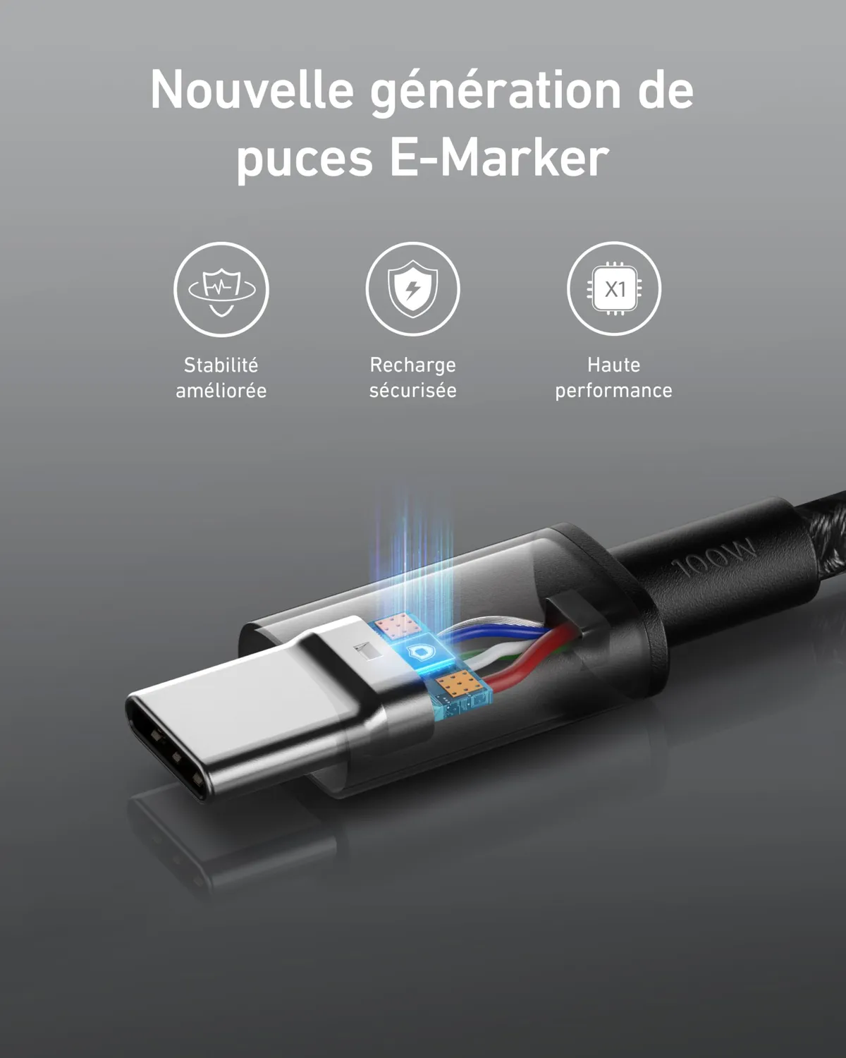 Anker 333 Câble USB-C vers USB-C 100W Nylon