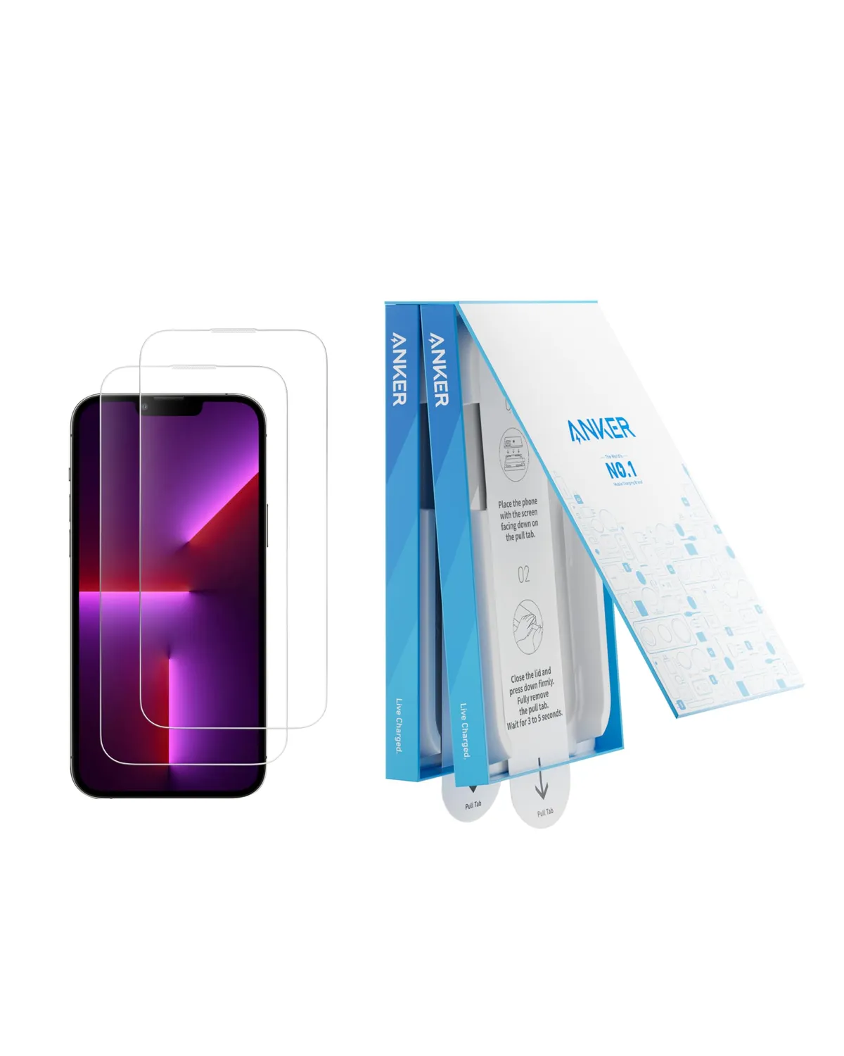 Anker Easy Fit verre trempé lot de 2