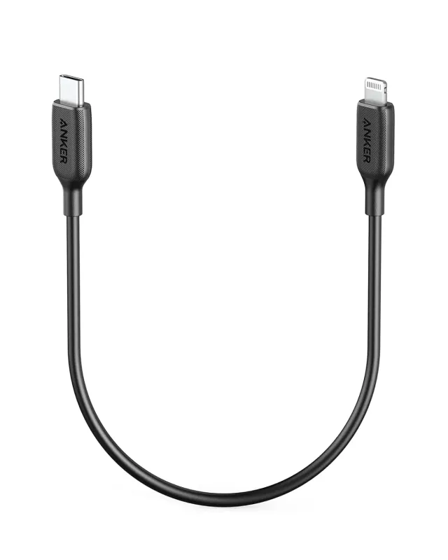 Anker PowerLine III Câble USB-C Lightning 0,3 m Noir