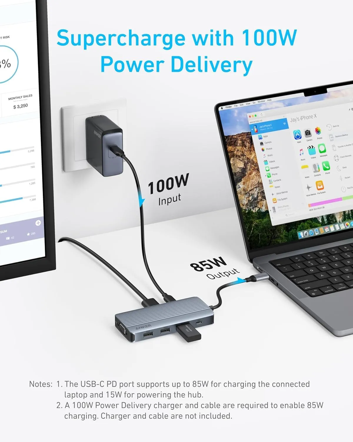 Anker Hub USB-C 8-en-1 double HDMI 4K VGA 5 Gbit/s