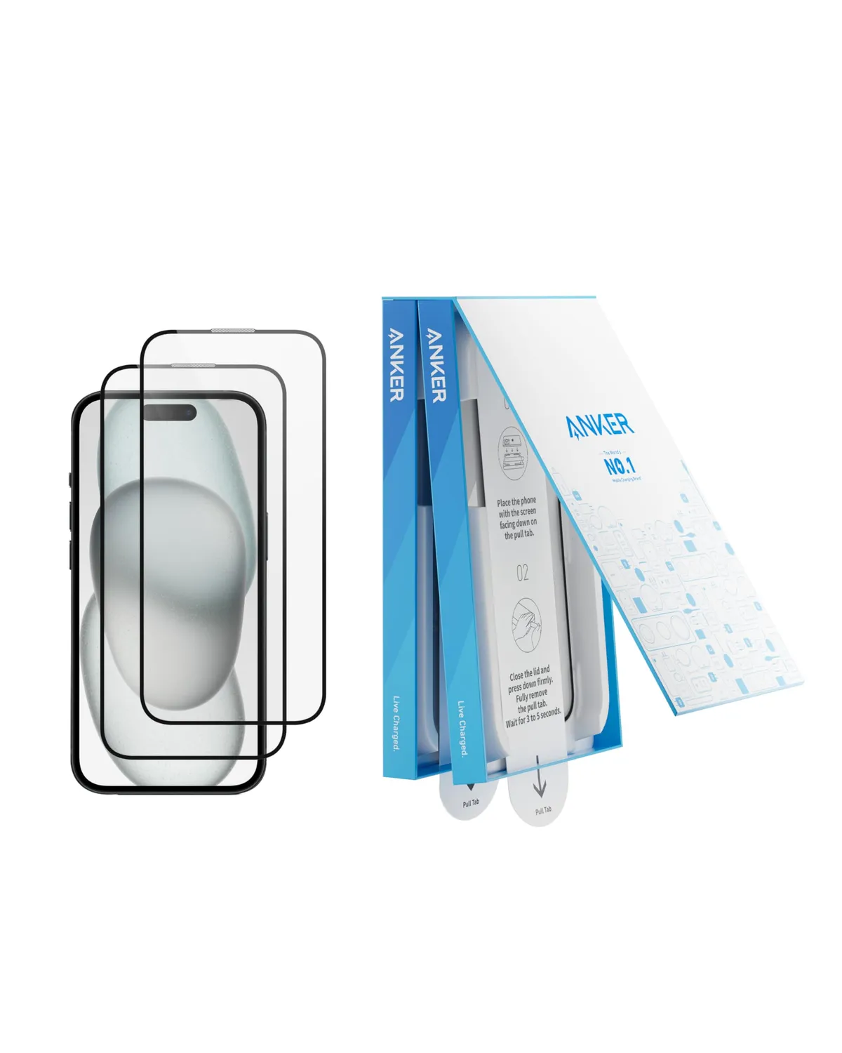Anker Easy Fit verre trempé lot de 2