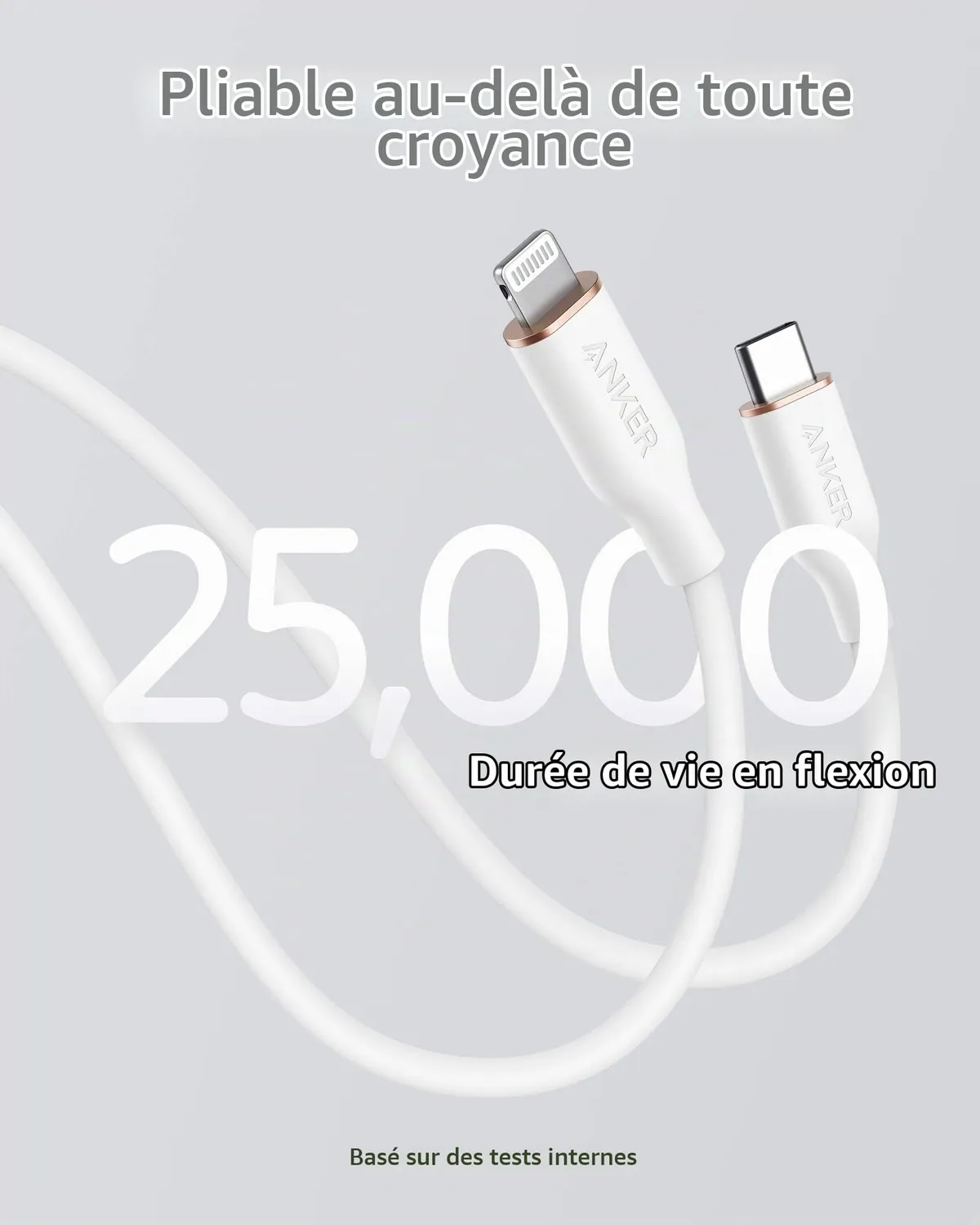 Anker Solix PowerLine III Flow USB-C Lightning câble silicone