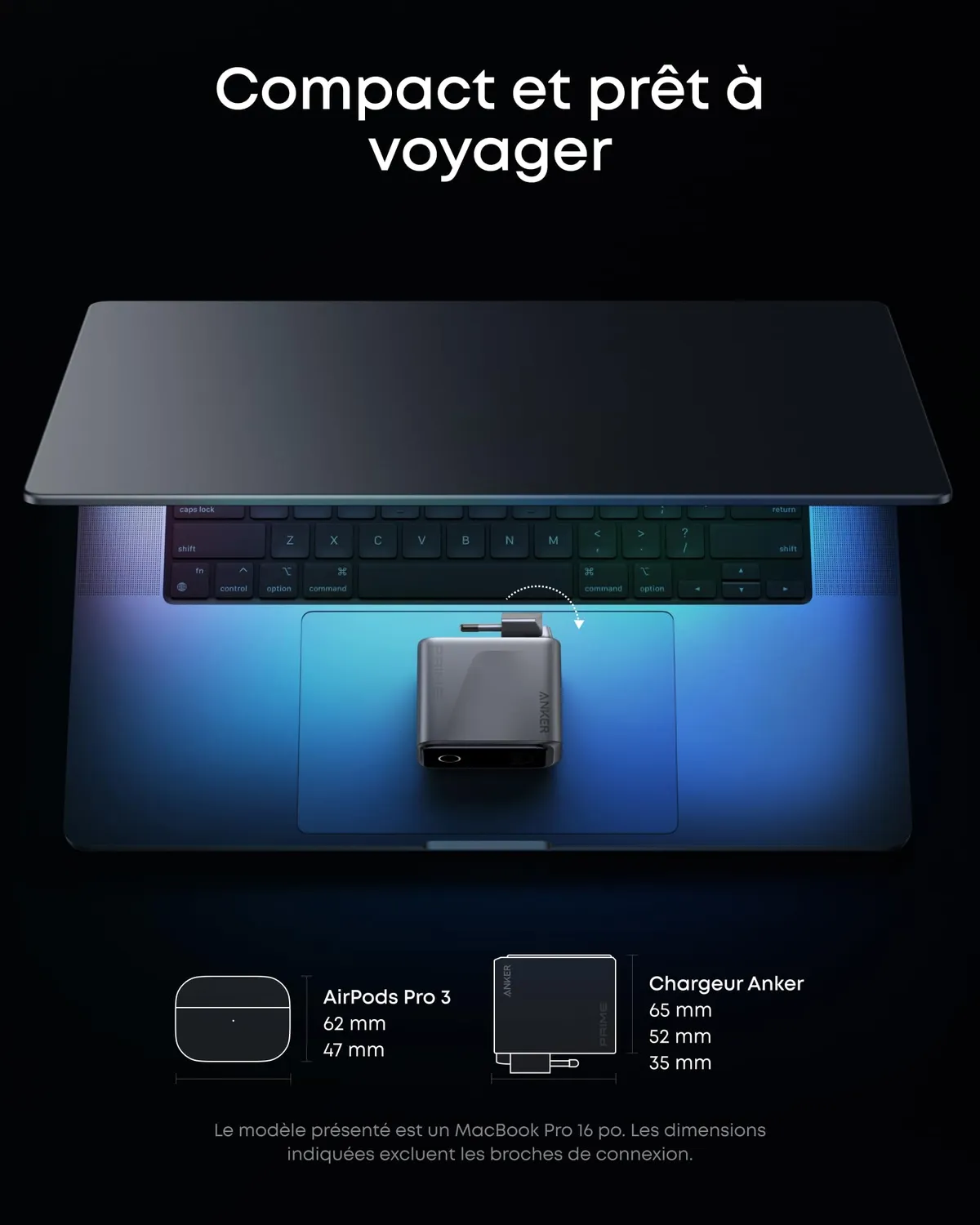 Anker Prime chargeur USB-C 160W 3 ports écran tactile