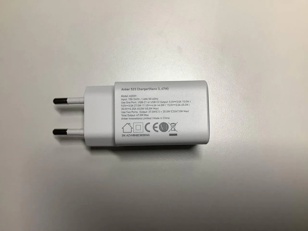 Anker 523 Nano 3 Chargeur USB-C 47W GaN