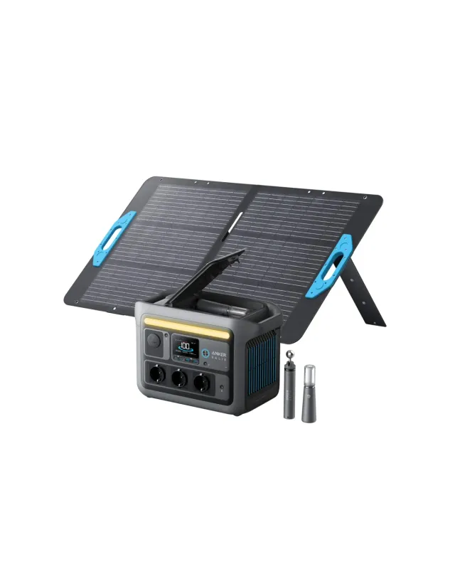Anker Solix C800 Plus station 768Wh kit solaire 100W LiFePO4