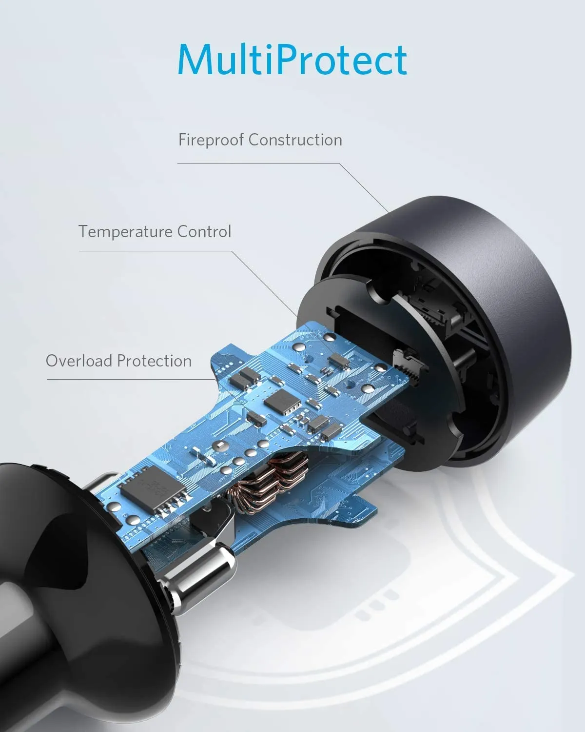 Anker chargeur voiture USB-C 2 ports 40W PowerIQ