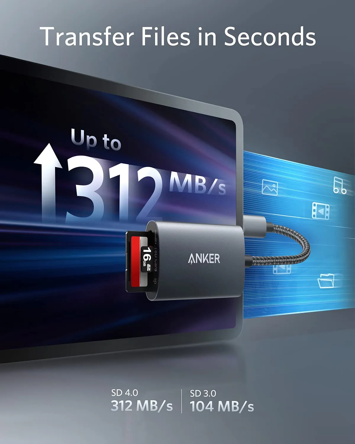 Anker PowerExpand+ lecteur carte SD USB-C UHS-II 2-en-1