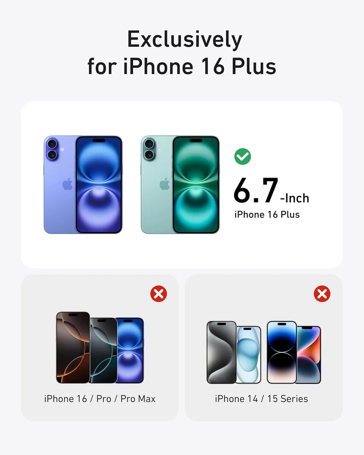 Anker Solix Classic Series coque iPhone 16 Plus transparente antijaunissement
