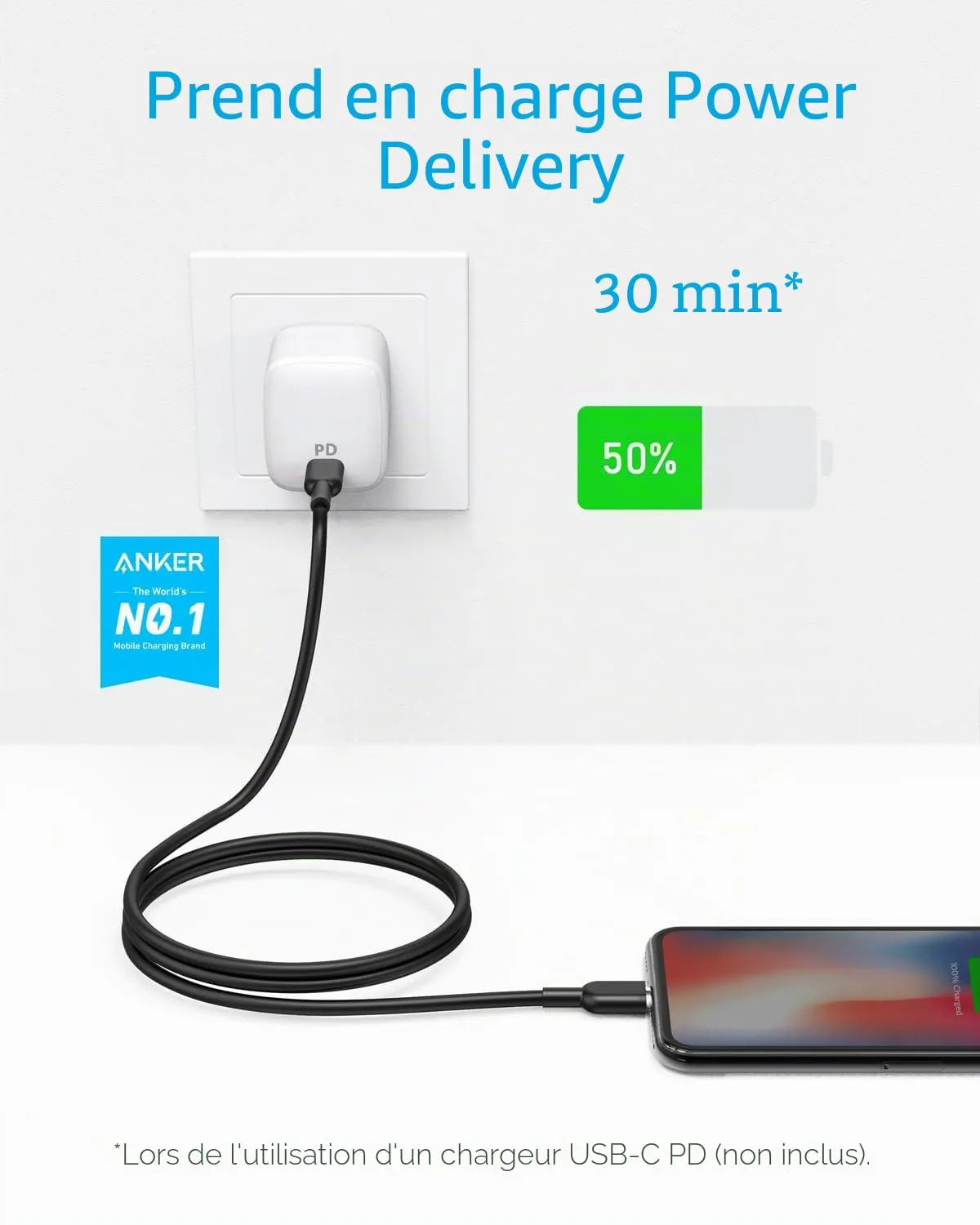 Anker Solix câble USB-C vers Lightning 180 cm MFi